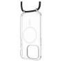 FIXED MagPure Neck husă transparentă cu șnur și MagSafe pentru iPhone 16 Pro - negru