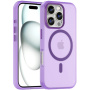 Husă mată translucidă cu MagSafe pentru iPhone 16 Pro Max - violet