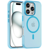 Husă mată translucidă cu MagSafe pentru iPhone 16 Pro Max - Albastru