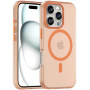 Husă mată translucidă cu MagSafe pentru iPhone 16 Pro Max - Portocaliu
