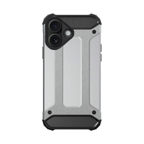 Husa "Armor" super rezistenta pentru iPhone 16 Plus - argintie