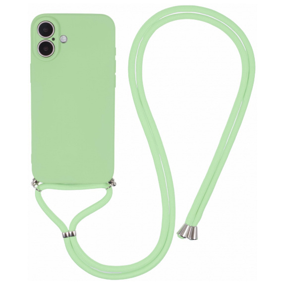Husa de protectie cu cordon pentru iPhone 16 Plus - verde
