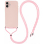 Husa de protectie cu cordon pentru iPhone 16 Plus - roz