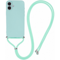 Husa de protectie cu cordon pentru iPhone 16 Plus - cyan