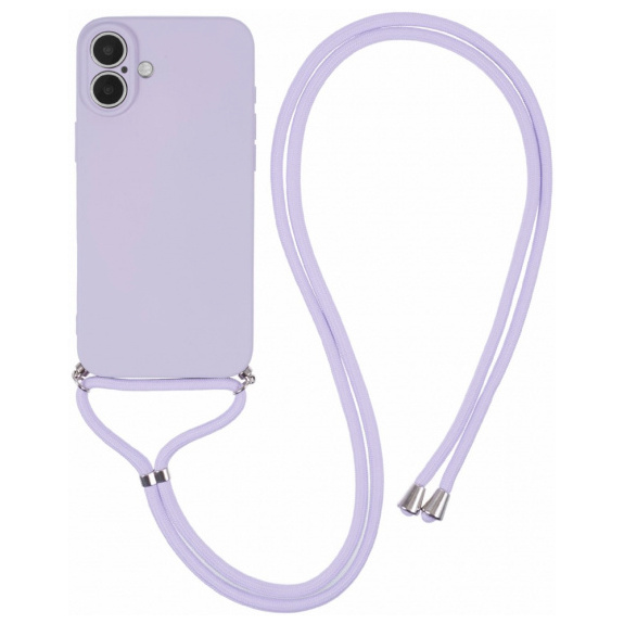 Husa de protectie cu cordon pentru iPhone 16 Plus - violet