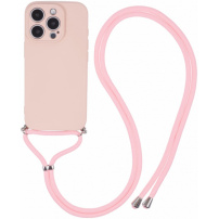 Husa de protectie cu cordon pentru iPhone 16 Pro - roz