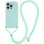 Husa de protectie cu cordon pentru iPhone 16 Pro - cyan