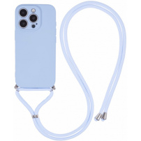 Husa de protectie cu cordon pentru iPhone 16 Pro - albastru deschis