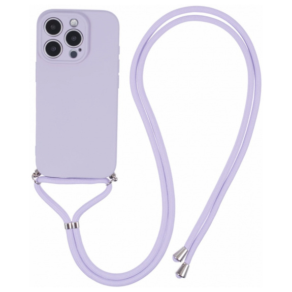 Husă de protecție cu șnur pentru iPhone 16 Pro - violet
