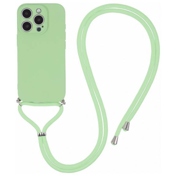 Husa de protectie cu cordon pentru iPhone 16 Pro - verde