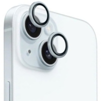 FIXED Cameră Sticlă temperată din sticlă cu cadru de aluminiu pentru a proteja obiectivul camerei din spate pentru iPhone 16 / 16 Plus - albastru