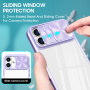 Husă cu capac glisant pentru obiectivul camerei pentru iPhone 16 - violet