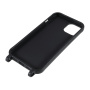 Husa mata cu curea reglabila pentru iPhone 13 mini - neagra