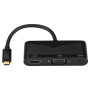 V83 5în1 adaptor - HDMI / VGA / 3,5 mm jack / USB-A la USB-C - negru