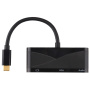 V83 5în1 adaptor - HDMI / VGA / 3,5 mm jack / USB-A la USB-C - negru
