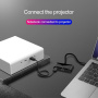 V83 5în1 adaptor - HDMI / VGA / 3,5 mm jack / USB-A la USB-C - negru