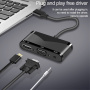 V83 5în1 adaptor - HDMI / VGA / 3,5 mm jack / USB-A la USB-C - negru
