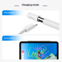 Wiwu Stylus Pencil A01 cu încărcare wireless și conector USB-C - alb