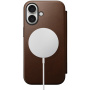 Nomad Husă folio din piele modernă cu MagSafe pentru iPhone 16 - maro