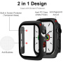 Husă mată cu sticlă securizată pentru Apple Watch 42mm (Seriile 10 / 11) - roz