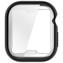 Husă tip carte metalică din plastic moale cu protecție pentru ecran pentru Apple Watch 42mm (Series 10 / 11) - negru