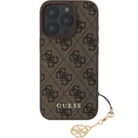 Guess Husă 4G Charms pentru iPhone 16 Pro - maro