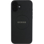 Guess Husă granulată Classic Logo cu MagSafe pentru iPhone 16 Plus - Negru