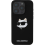 Karl Lagerfeld Husă din silicon Choupette Head cu MagSafe pentru iPhone 16 Pro - Negru