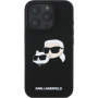 Karl Lagerfeld Husă din silicon cu capete duble cu MagSafe pentru iPhone 16 Pro - negru