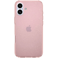 Spigen Husă cu sclipici cu cristale lichide pentru iPhone 16 - roz