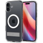 Spigen Husă transparentă Ultra Hybrid S cu suport și MagSafe pentru iPhone 16 - Transparent