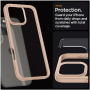 Spigen Ultra Hybrid husă transparentă cu ramă colorată pentru iPhone 16 Pro Max - roz