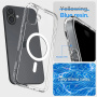 Spigen Husă transparentă Ultra Hybrid cu alb MagSafe pentru iPhone 16 - transparent
