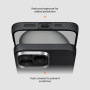 Pitaka Husă MagEZ 5 cu model din fibră de carbon și MagSafe pentru iPhone 16 Plus - gri