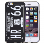 Carcasă / husă de protecţie, stilată, pentru Apple iPhone 6S / 6 - Route 66 - neagră
