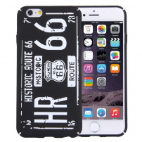 Carcasă / husă de protecţie, stilată, pentru Apple iPhone 6S / 6 - Route 66 - neagră