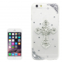 Carcasă / husă de lux, cu pietre în stil diamant, pentru Apple iPhone 6S / 6 - cruce