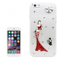 Carcasă / husă de lux, cu pietre în stil diamant, pentru Apple iPhone 6S / 6 - femeie frumoasă
