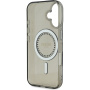 Guess Husă inel IML cu strasuri cu MagSafe pentru iPhone 16 - gri