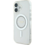 Guess Husă inel IML cu strasuri cu MagSafe pentru iPhone 16 - Transparent
