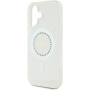 Guess Husă inel IML cu strasuri cu MagSafe pentru iPhone 16 - Transparent