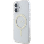 Guess Husă IML Glitter Ring cu MagSafe pentru iPhone 16 Plus - Transparent