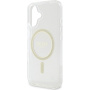 Guess Husă IML Glitter Ring cu MagSafe pentru iPhone 16 Plus - Transparent