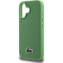 Lacoste Husă emblematică cu logo țesut Petit Pique cu MagSafe pentru iPhone 16 - Verde