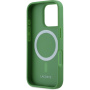 Lacoste Husă emblematică cu logo țesut Petit Pique cu MagSafe pentru iPhone 16 Pro Max - Verde