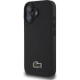 Lacoste Husă emblematică cu logo țesut Petit Pique cu MagSafe pentru iPhone 16 - negru