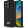 Lacoste Husă emblematică cu logo țesut Petit Pique cu MagSafe pentru iPhone 16 Pro Max - Negru