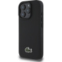 Lacoste Husă emblematică cu logo țesut Petit Pique cu MagSafe pentru iPhone 16 Pro Max - Negru