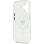 Karl Lagerfeld Husă cadru metalică IML Karl Head cu MagSafe pentru iPhone 16 - Transparent