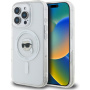 Karl Lagerfeld Husă IML Karl Head pentru cadru metalic cu MagSafe pentru iPhone 16 Pro - Transparent